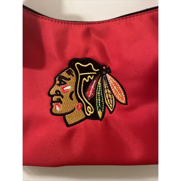 MVF Most Valuable Fan By Littlearth NHL Chicago Blackhawks Purse Handbag Red - Picture 7 of 13
